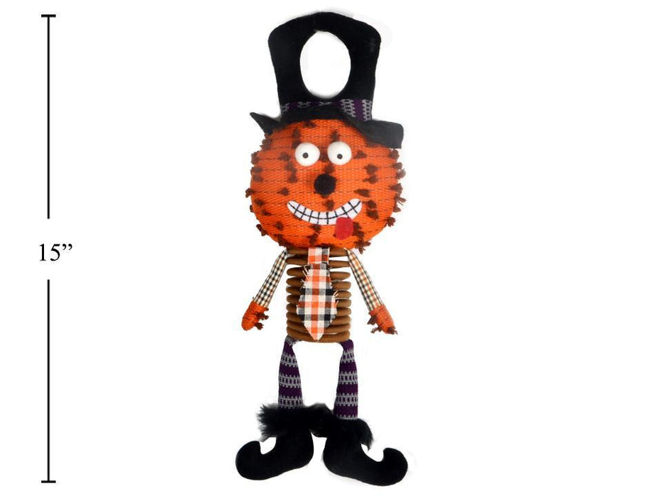 15" HALLOWEEN PLUSH PUMPKIN HEAD DOOR HANGER