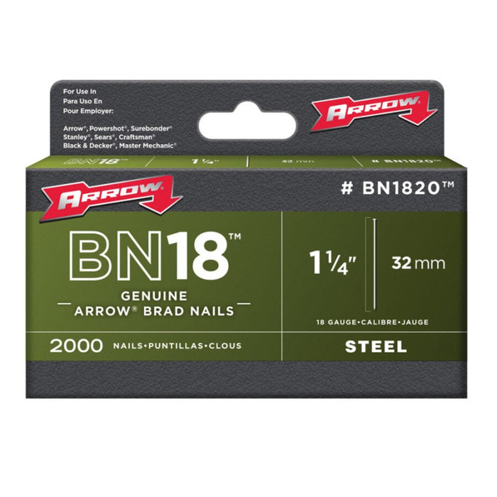Box of Arrow BN18 Brad Nails on a white background