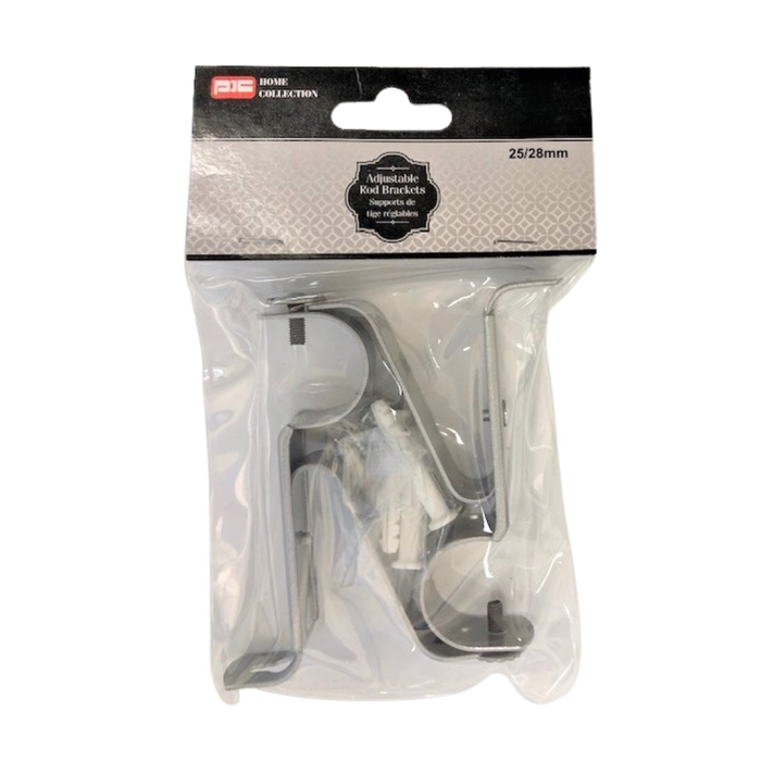ADJUSTABLE ROD BRACKETS 25/28MM 2PC