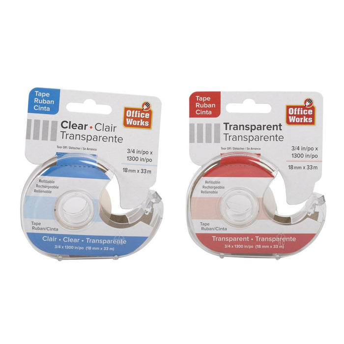 CLEAR TAPE WITH DISPENSER 3/4'' X 1300''