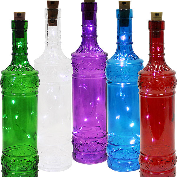 GLASS BOTTLE WITH LED LIGHT