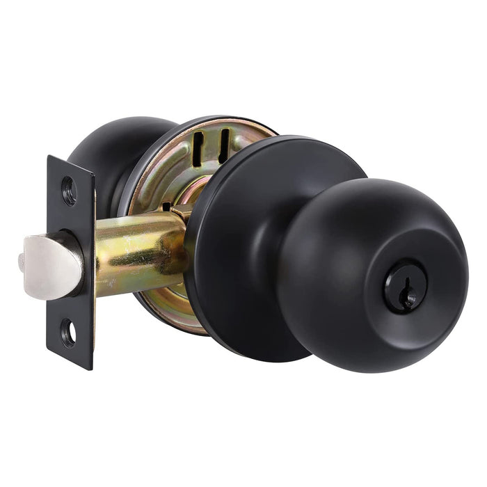 TOUGH GUARD DOOR LOCK KNOB ENTRY BLACK