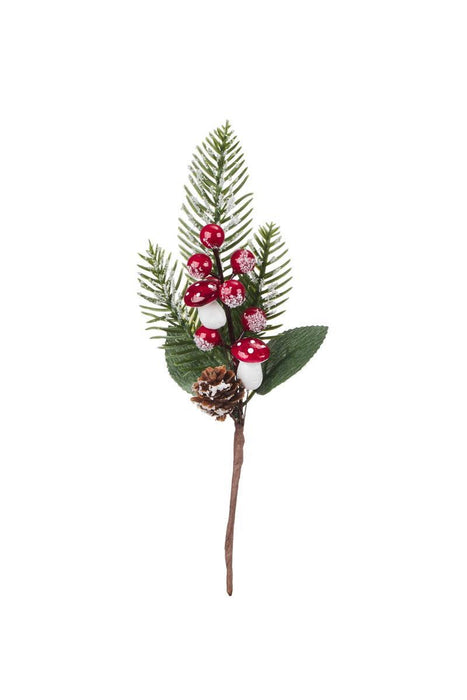 CHRISTMAS ARTIFICIAL SPRAY BERRIES W/MUSHROOM