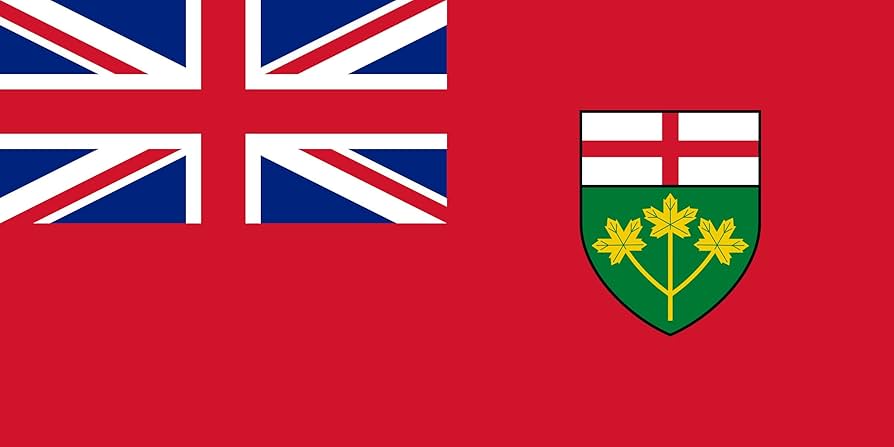 ONTARIO FLAG 3' X5'.
