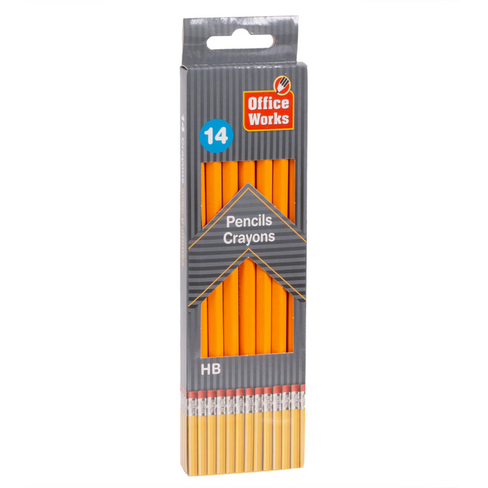 14-PC. HB PENCIL WITH ERASER