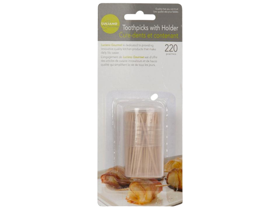 TOOTHPICKS WITH HOLDER 220 PCS