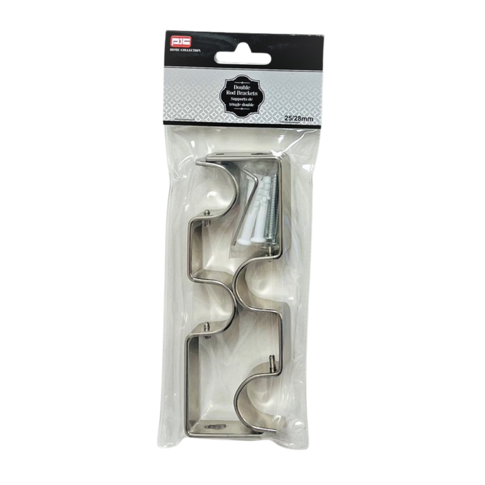 DOUBLE ROD BRACKETS 25/28MM 2PC