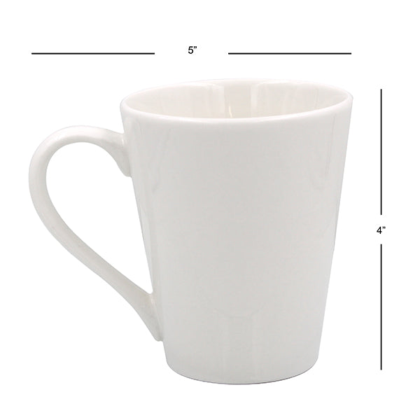 WHITE PORCELAIN MUG 11OZ