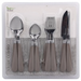 16-piece dinnerware set with brown handles in packaging, featuring 'ideal kitchen' branding.