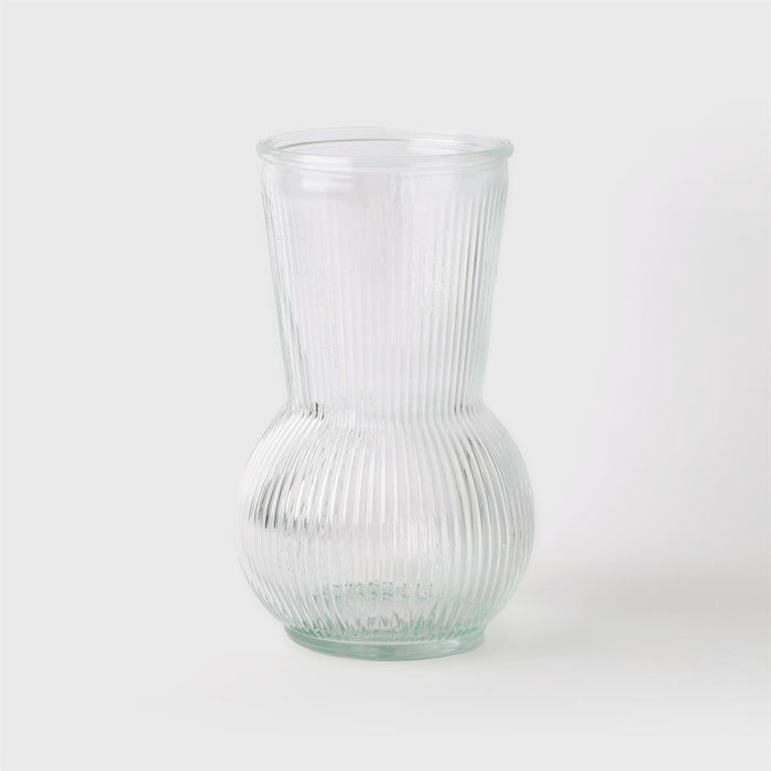 OPTIC BULB GLASS VASE