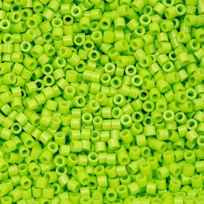 Close-up of green plastic beads