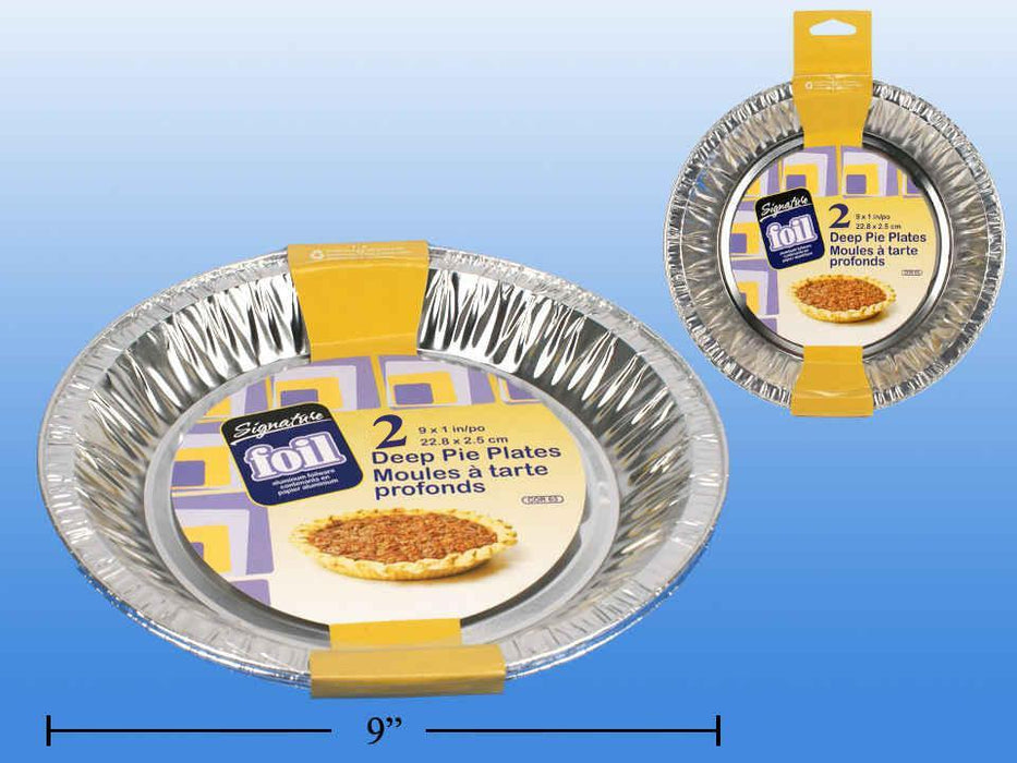 FOIL DEEP PIE PLATES 2PCS 9 '' - 1'' DEEP
