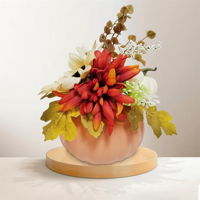 HARVEST PUMPKIN FLOWER ARRANGEMENT