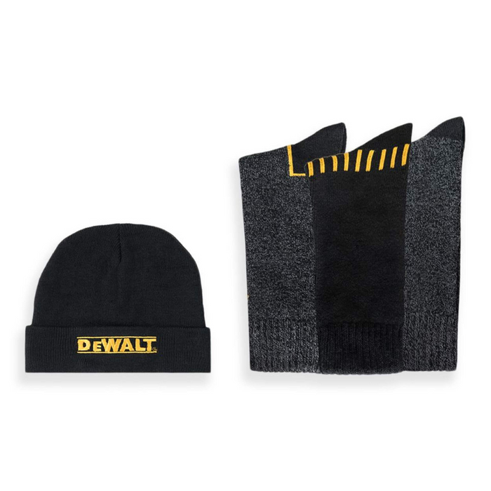 DEWALT BOX PACK- TOQUE AND 3 PAIR SOCKS