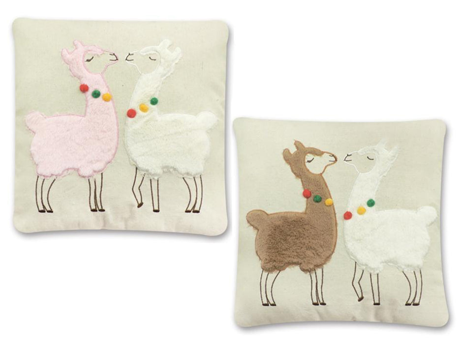 LLAMA PLUSH CUSHION - 14"X14"