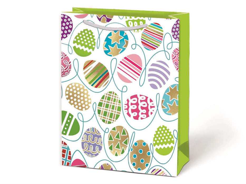 EASTER PAPER JUMBO GIFT BAG PATTERNED EGGS