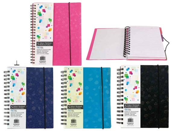 5 SUBJECT NOTEBOOK 150 RULED SHEETS