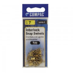COMPAC INTERLOCK SNAP SWIVELS BRASS