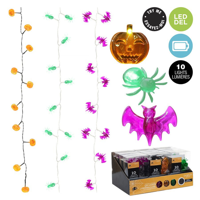 10 LED STRING LIGHTS WITH REFLECTOR S ASSORTED