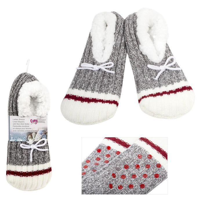 LADIES SHERPA LINED READING SOCKS