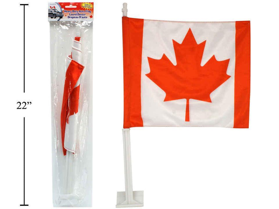 CANADA 15''X7.5''H AUTO FLAG POLYESTER