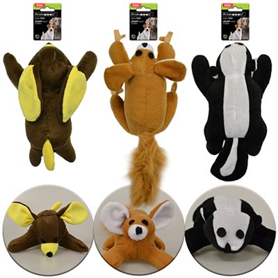 ASSORTED STUFFED SQUEAKY ANIMALS