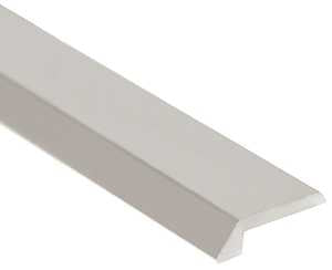 SHUR-TRIM MOLDING TILE EDGE CAP, 3 FT L, 3/4 IN W, ALUMINUM, CLEAR