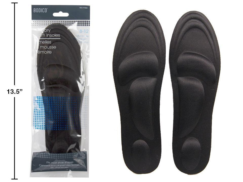BODICO, MEN'S MEMORY FOAM INSOLES