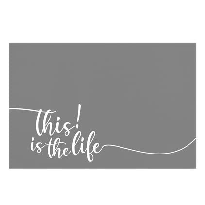 TEXTILENE PLACEMAT CHARCOAL 12X18''