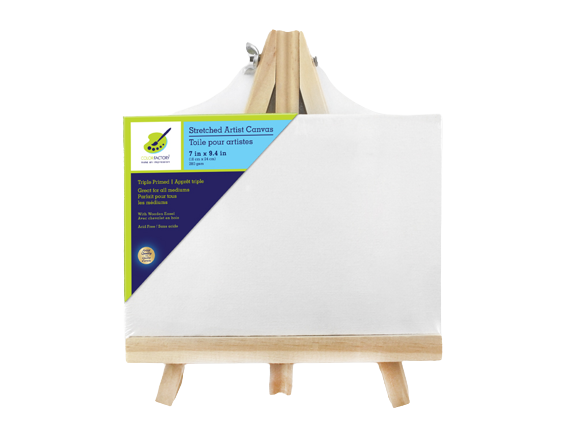 CANVAS ON WOODEN EASEL 7IN X 9IN