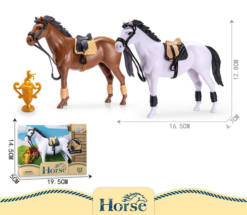 HORSE FIGURINE WITH TROPHY