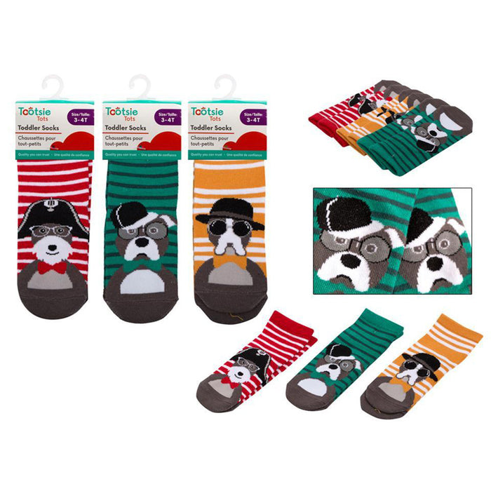 TODDLER SOCKS-DOGS WITH HATS