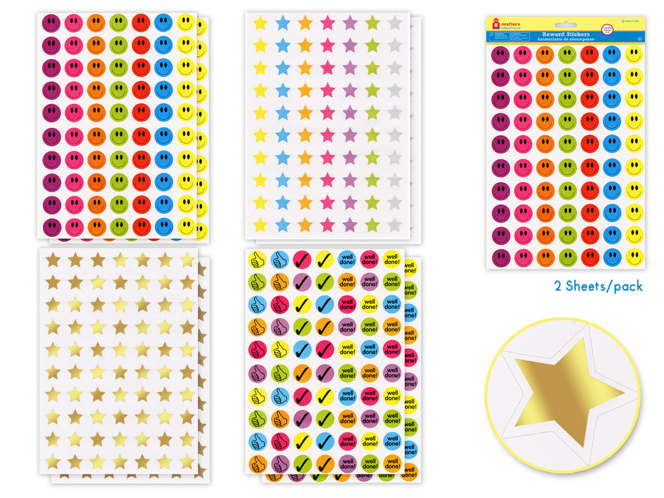 CRAFTERS SCHOOLHOUSE 8.25"X11.62" REWARD STICKERS