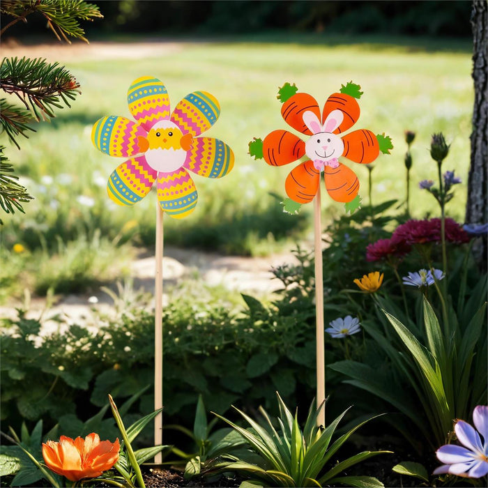 EASTER 8" X 21.65" FLOWER PINWHEEL