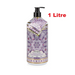 1 litre bottle of Mola Bella Florence Orchid soap with decorative label on a white background