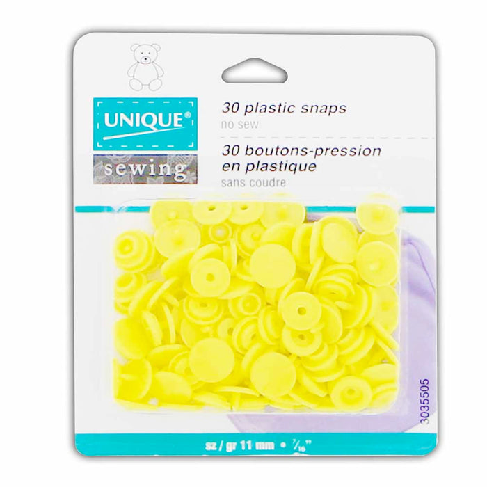 UNIQUE SEWING PLASTIC SNAP FASTENERS - SIZE 2/11MM - 30 SETS