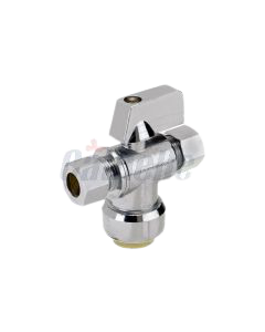 BALL VALVE 90D 1/2IN PUSHFIT X 3/8IN OD