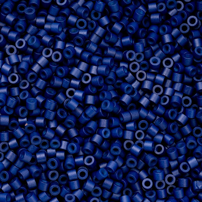 Close-up of blue cylindrical beads