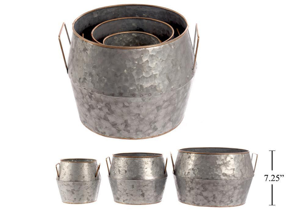 MODERN FARMHOUSE METAL PLANTER