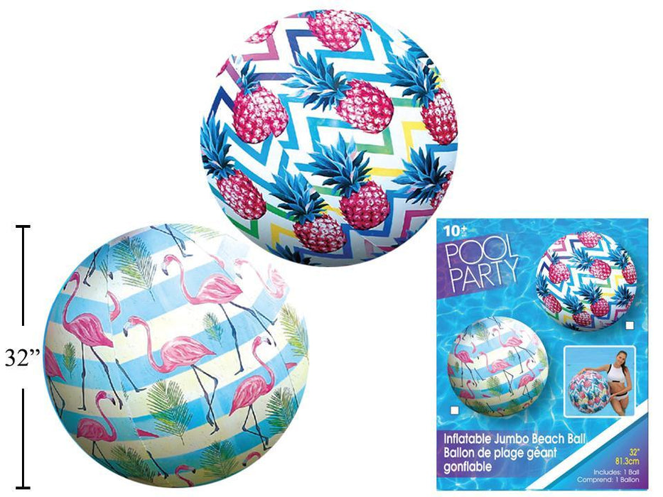 INFLATABLE JUMBO BEACH BALL 32"