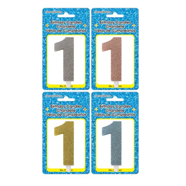 FANCY GLITTER NUMBER CANDLE