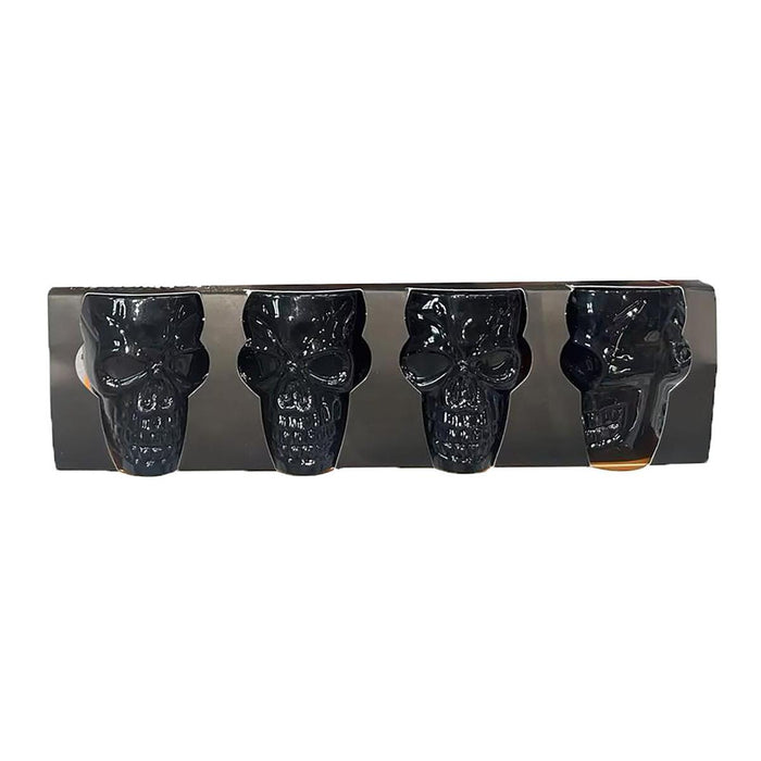 HALLOWEEN SKULL 4 PC SHOT GLASSES