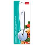 PIZZA CUTTER, STAINLESS STEEL, WHITE HANDLE