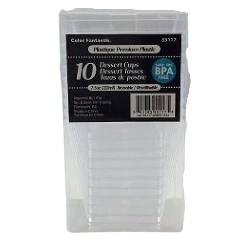 7.5OZ SQUARE DESSERT CUPS 10PK