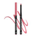 Two lip pencils with pink and black packaging on a white background