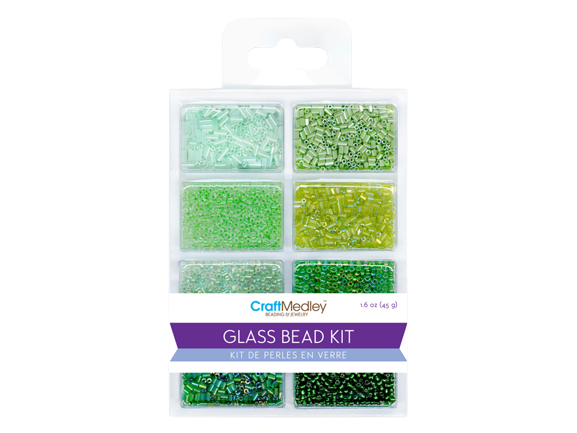 GLASS BEADS KIT ROCAILLES/SEED BEADS/BUGLES