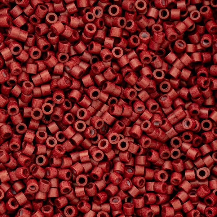 Close-up of red beads stacked together
