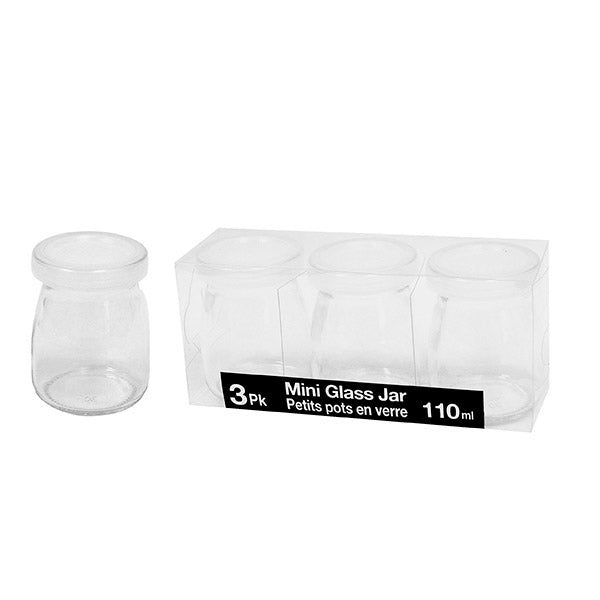 MINI JAR WITH LID - 110ML PK 3