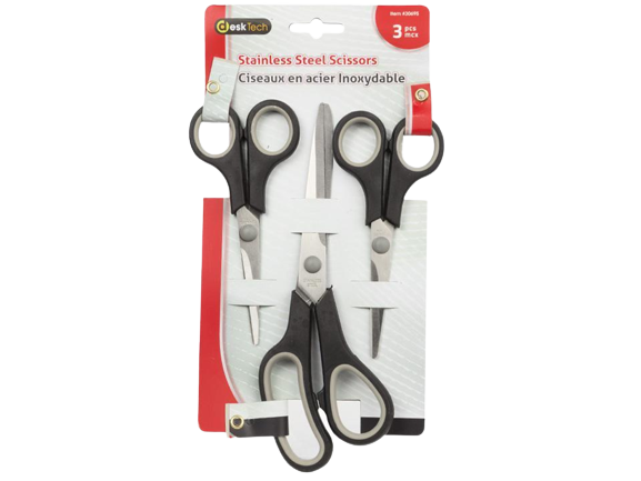 STAINLESS STEEL SCISSORS SET - 3 PCS