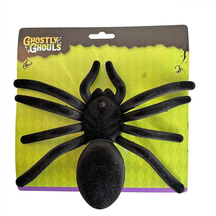 LARGE FLOCKED HALLOWEEN SPIDER
